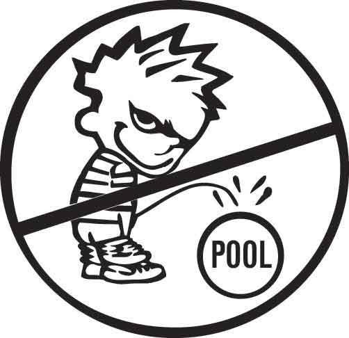 No Peeing In The Pool Decal