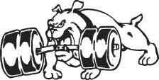 Weightlifting Bulldog Decal