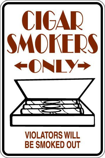 Cigar Smokers Only Sublimated Aluminum Magnet