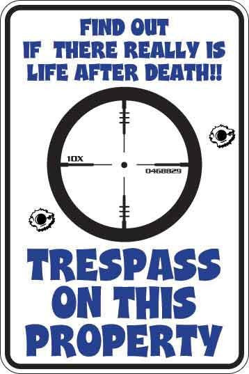 Trespass On This Property Sign Decal