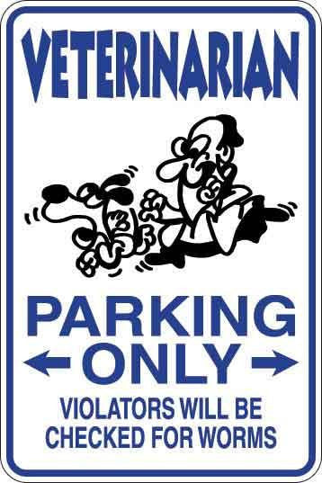 Veterinarian Parking Only Sign Decal