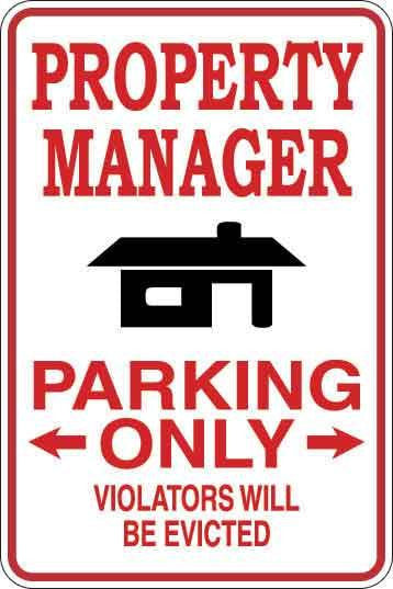 Property Manager Parking Only Sign Decal