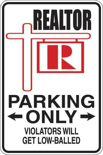 Realtor Parking Only Sign Decal