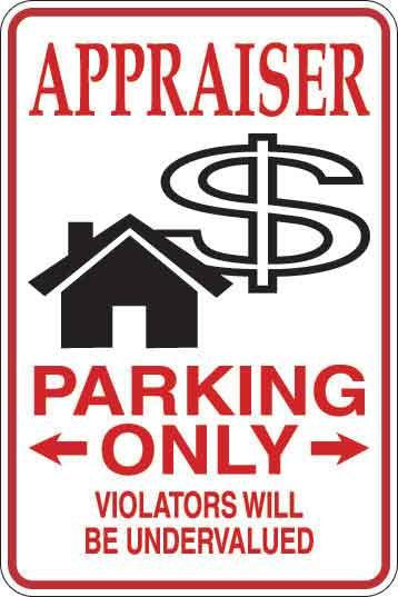 Appraiser Parking Only Sign Decal