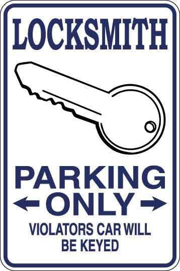 Locksmith Parking Only Sign Decal