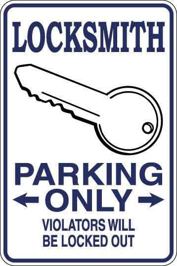 Locksmith Parking Only Sign Decal 1