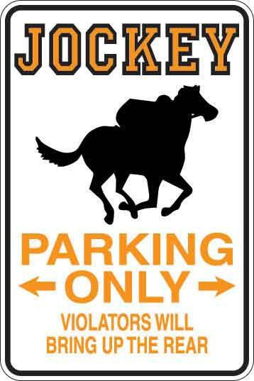 Jockey Parking Only Sign Decal