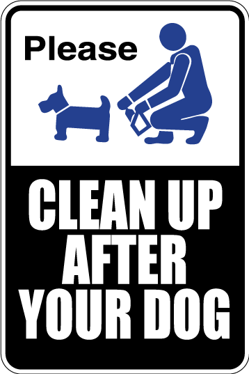 Clean Up After Your Dog Sign Decal 1