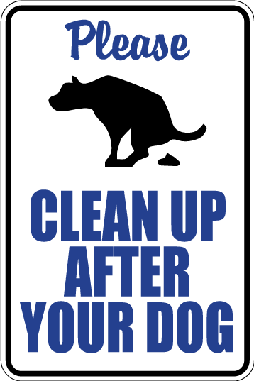 Clean Up After Your Dog Sign Decal