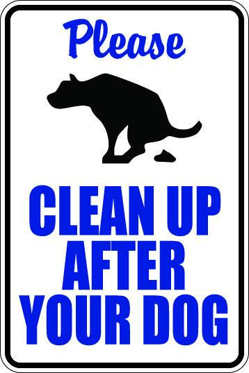 Clean Up After Your Dog Sublimated Aluminum Magnet 1