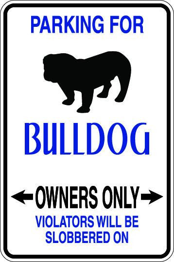 Bulldog Owners Only Sublimated Aluminum Magnet