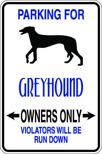 Greyhound Owners Only Sublimated Aluminum Magnet