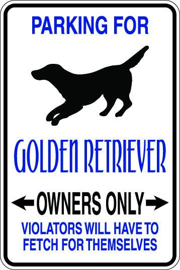 Golden Retriever Owners Only Sublimated Aluminum Magnet