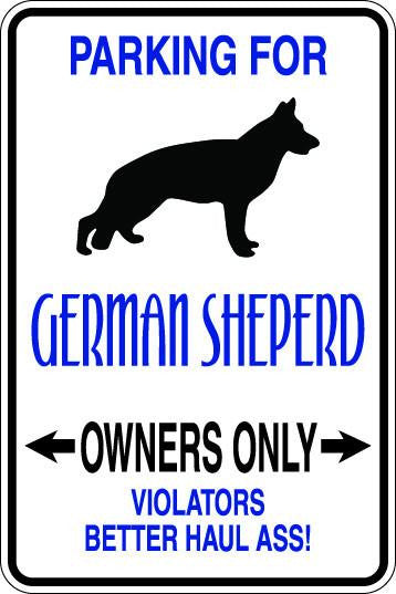 German Sheperd Owners Only Sublimated Aluminum Magnet