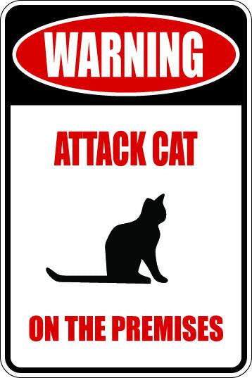 Attack Cat Sublimated Aluminum Magnet