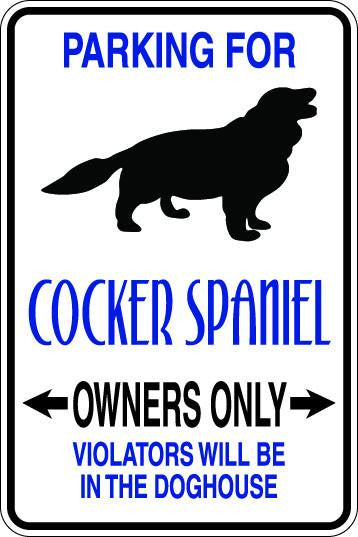 Cocker Spaniel Owners Only Sublimated Aluminum Magnet