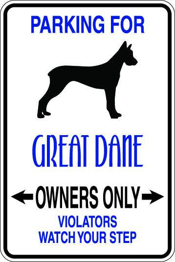 Great Dane Owners Only Sublimated Aluminum Magnet