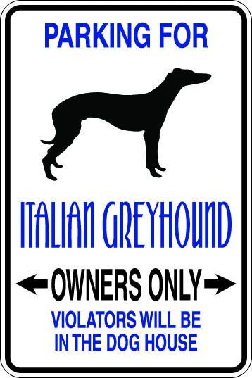 Italian Greyhound Owners Only Sublimated Aluminum Magnet