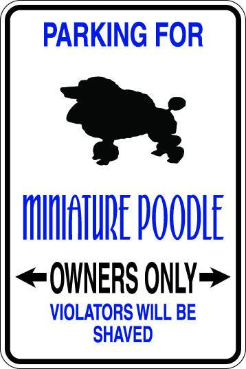 Miniature Poodle Owners Only Sublimated Aluminum Magnet