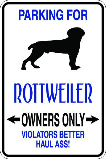 Rottweiler Owners Only Sublimated Aluminum Magnet