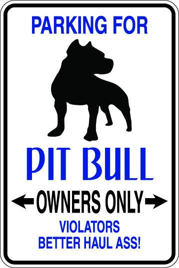 Pit Bull Owners Only Sublimated Aluminum Magnet