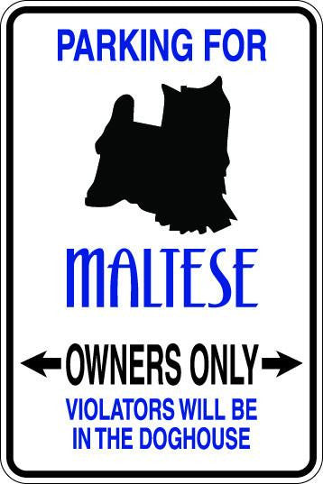 Maltese Owners Only Sublimated Aluminum Magnet