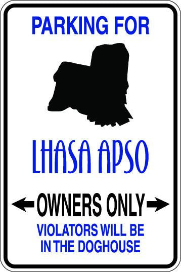 Lhasa Apso Owners Only Sublimated Aluminum Magnet