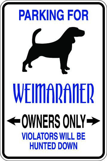 Weimaraner Owners Only Sublimated Aluminum Magnet