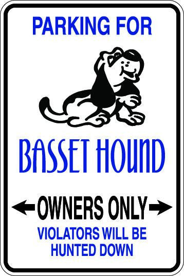 Basset Hound Owners Only Sublimated Aluminum Magnet