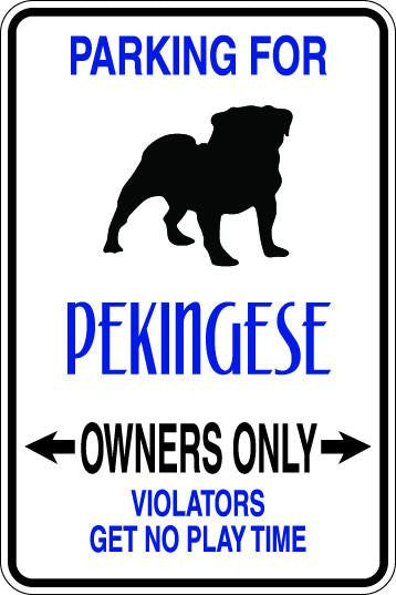 Pekingese Owners Only Sublimated Aluminum Magnet