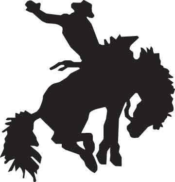 Bucking Horse Decal