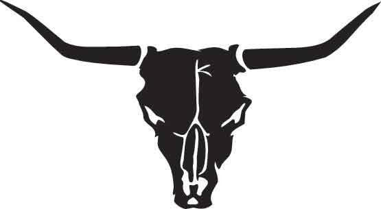 Cow Skull Decal 1