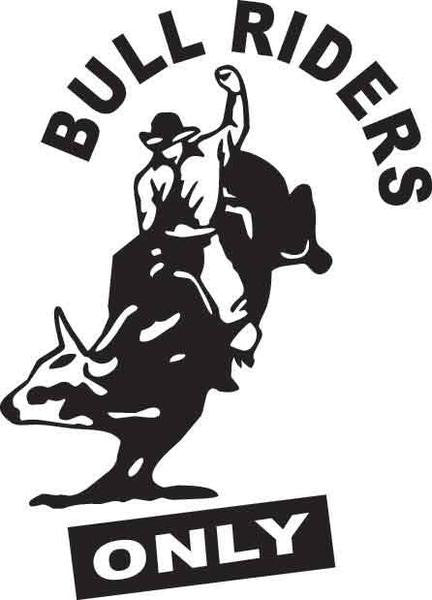 Bull Riders Only Decal