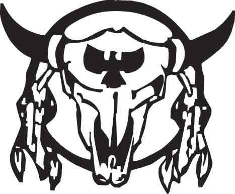 Cow Skull Decal 2